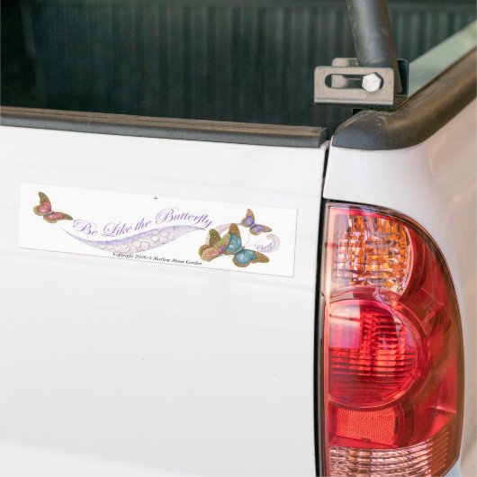 Wees als een vlinder... Wijzigen Bumpersticker (Op Truck)