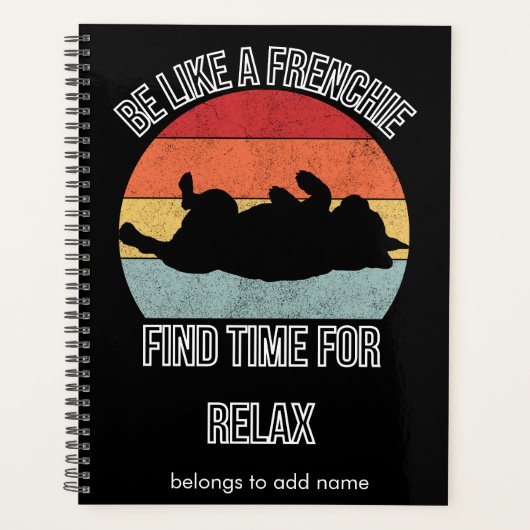 Wees als Frenchi vind tijd om te ontspannen planne Planner (Voorkant)