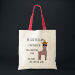 Wees als het Llama Tas<br><div class="desc">Dit schattige tas geeft een geweldig levensadvies van de lama.</div>