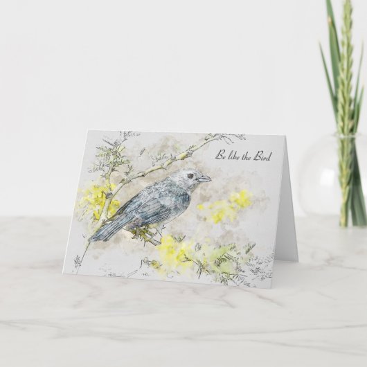 Wees als het vogelgedicht van Victor Hugo Kaart (Voorkant)