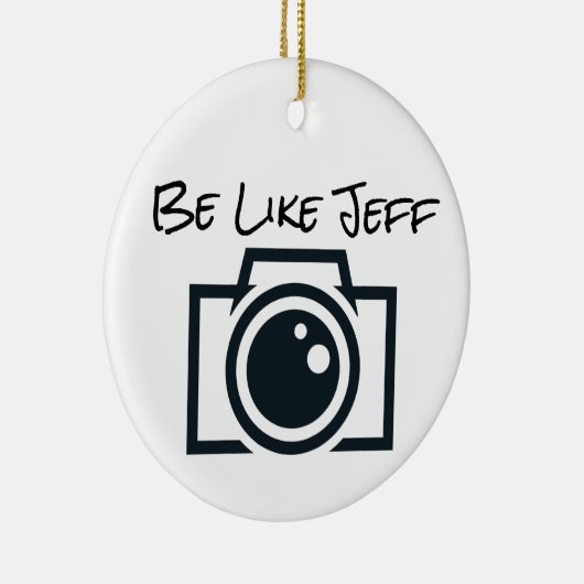 Wees als Jeff Kerstmis Keramisch Ornament (Rechts)