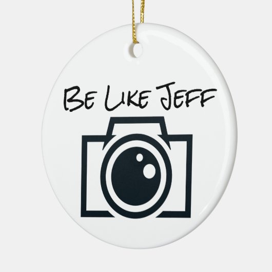 Wees als Jeff Kerstmis Keramisch Ornament (Links)