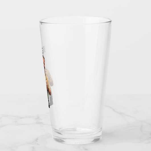 Wees als Mike Pint Glass Glas (Links)