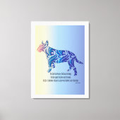 Wees als orkaan en tijger BULL TERRIER kunst Canvas Afdruk (Voorkant)