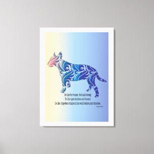 Wees als orkaan en tijger BULL TERRIER kunst Canvas Afdruk