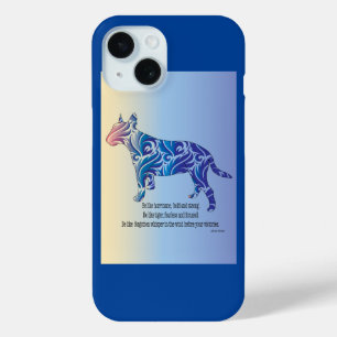 Wees als orkaan en tijger BULL TERRIER kunst iPhone 15 Case