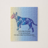 Wees als orkaan en tijger BULL TERRIER kunst Legpuzzel (Verticaal)