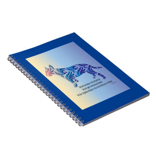 Wees als orkaan en tijger BULL TERRIER kunst Notitieboek (Rechterzijde)