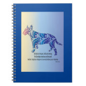 Wees als orkaan en tijger BULL TERRIER kunst Notitieboek (Voorkant)