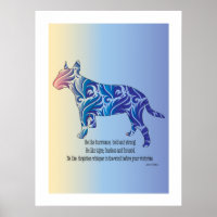 Wees als orkaan en tijger BULL TERRIER kunst
