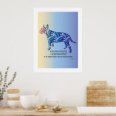 Wees als orkaan en tijger BULL TERRIER kunst Poster (Keuken)