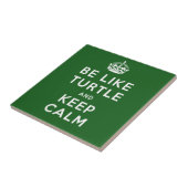 Wees als schildpad en blijf kalm groen citaat tegeltje (Zijkant)