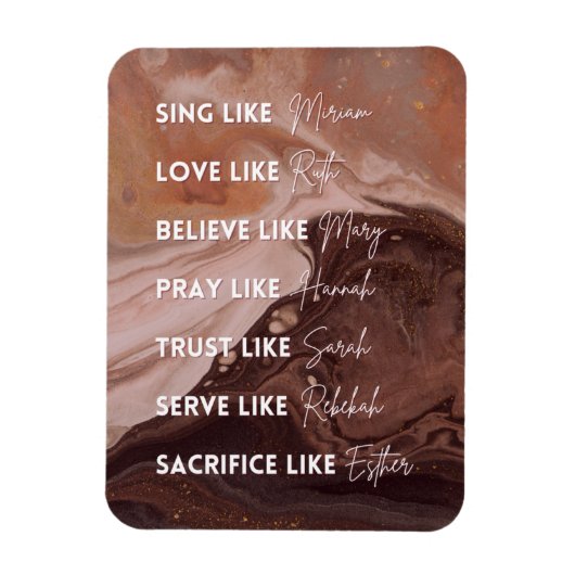 Wees als vrouwen in de bijbel magneet (Verticaal)