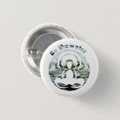 Wees als water dagelijks zen ronde button 3,2 cm (Voorkant /achterkant)