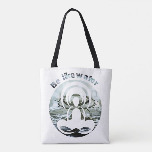 Wees als water dagelijks zen tote bag (Achterkant)