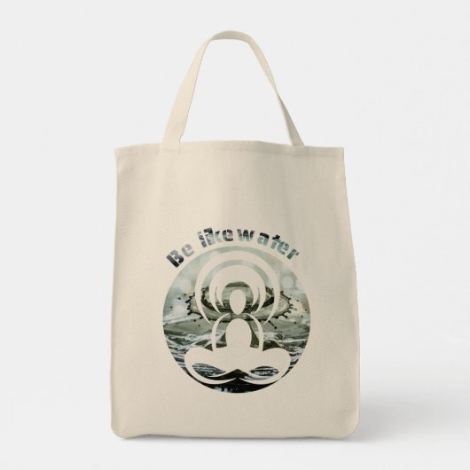 Wees als water dagelijks zen tote bag (Achterkant)