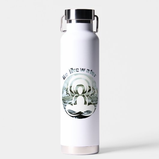 Wees als water dagelijks zen waterfles (Voorkant)