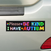 Wees alsjeblieft aardig dat ik autiSME Bumperstick Bumpersticker (Op auto)