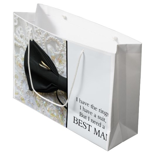 Wees alsjeblieft de beste man - uitnodiging large cadeautasje (Voorkant Gekanteld)