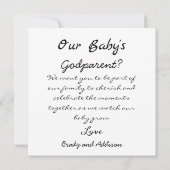 Wees alsjeblieft de Godparent Family-fotokaart van Kaart (Achterkant)