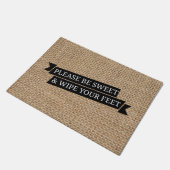 'Wees alsjeblieft lekker lekker en wissel je eten' Deurmat (Schuin)