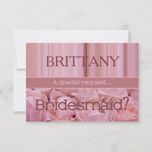 Wees alsjeblieft mijn Bridesmaid? Kaart (Voorkant)