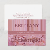 Wees alsjeblieft mijn Bridesmaid? Kaart (Voorkant / Achterkant)