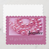 Wees alsjeblieft mijn Bridesmaid? Kaart (Voorkant / Achterkant)