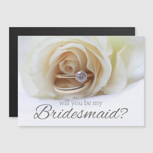 Wees alsjeblieft mijn Bridesmaid? Magnetische Uitnodiging (Voorkant / Achterkant)