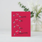 Wees alsjeblieft mijn Valentijn - Briefkaart (Staand voorkant)