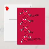 Wees alsjeblieft mijn Valentijn - Briefkaart (Voorkant / Achterkant)