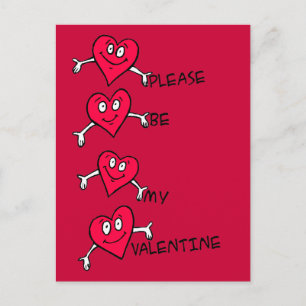 Wees alsjeblieft mijn Valentijn - Briefkaart