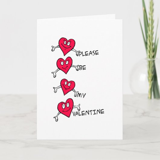 Wees alsjeblieft mijn Valentijn Feestdagen Kaart (Voorkant)