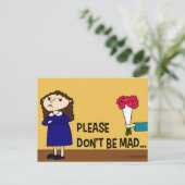 Wees alsjeblieft niet gek briefkaart (Staand voorkant)