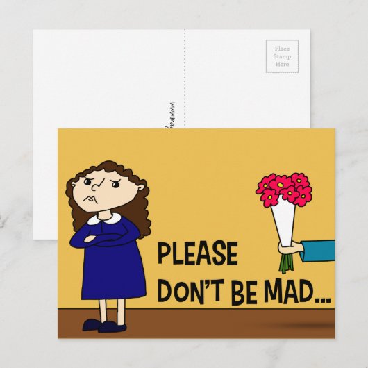 Wees alsjeblieft niet gek briefkaart (Voorkant / Achterkant)