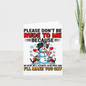 Wees alsjeblieft niet onbeleefd tegen me omdat mij kaart (Voorkant)