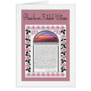 Wees alsjeblieft onze Ketubah-Witness-kaart