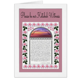 Wees alsjeblieft onze Ketubah-Witness-kaart