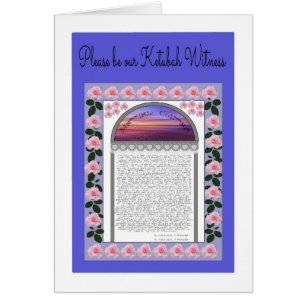 Wees alsjeblieft onze Ketubah-Witness-kaart