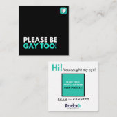 WEES ALSJEBLIEFT OOK HOMO VIERKANTE VISITEKAARTJE (Voorkant / Achterkant)