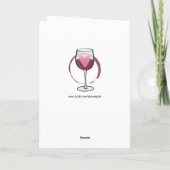 Wees alsjeblieft van mij Wijn glas Grappige tekst  Kaart (Achterkant)