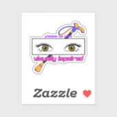 Wees alsjeblieft vriendelijk en slechtziend - oog sticker (Vel)