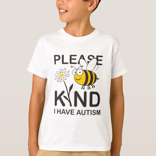 Wees alsjeblieft zo vriendelijk dat ik autisme heb t-shirt (Voorkant)
