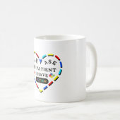 Wees alstublieft patiënt als ik autisme heb koffiemok (Voorkant rechts)