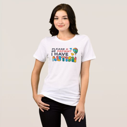 Wees alstublieft patiënt als ik Autisme Puzzle heb Tri-Blend Shirt (Voorkant volledig)