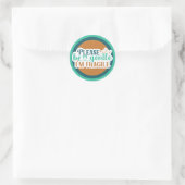 Wees alstublieft voorzichtig, ik ben een fragiel v ronde sticker (Tas)