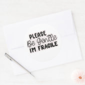 "Wees Alstublieft Zacht, Ik Ben Breekbaar" Sticker (Envelop)