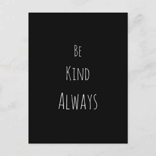 Wees altijd aardig briefkaart (Voorkant)