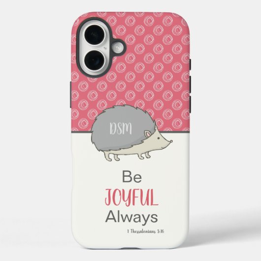 Wees altijd blij met je egel Case-Mate iPhone case (Achterkant)