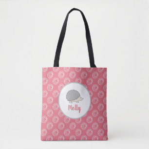 Wees altijd blij Roze Egel Custom Boodschappentas Tote Bag